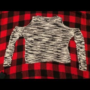 Black & White Cold Shoulder top from Express